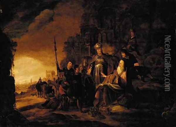 Joseph's brothers presenting his coat to Jacob Oil Painting - Jacob Willemsz de Wet the Elder