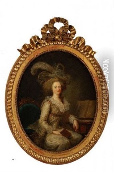Portrait De Madame Elisabeth Oil Painting - Adelaide Labille-Guiard