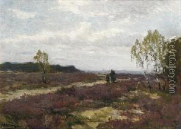 On The Heath Near Oosterbeek Oil Painting - Johannes Evert Akkeringa
