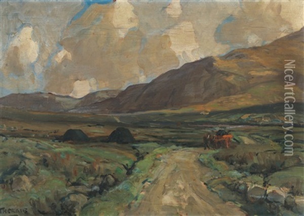 The Road To Lough Anure (co. Donegal) Oil Painting - James Humbert Craig
