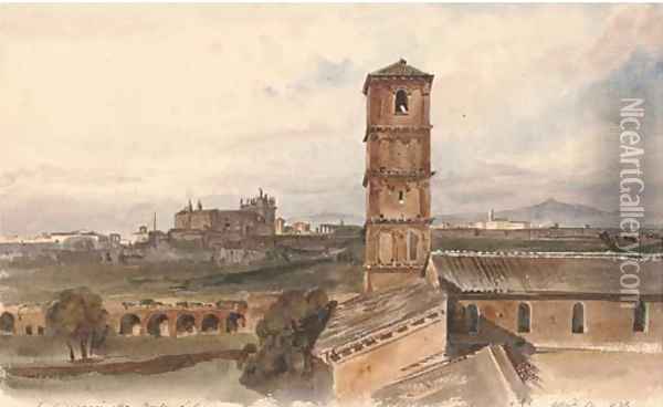 S. Giovanni alla Porta Latina, Rome Oil Painting - Harriet Cheney
