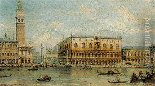 The Doges' Palace Oil Painting - Giovanni Grubas