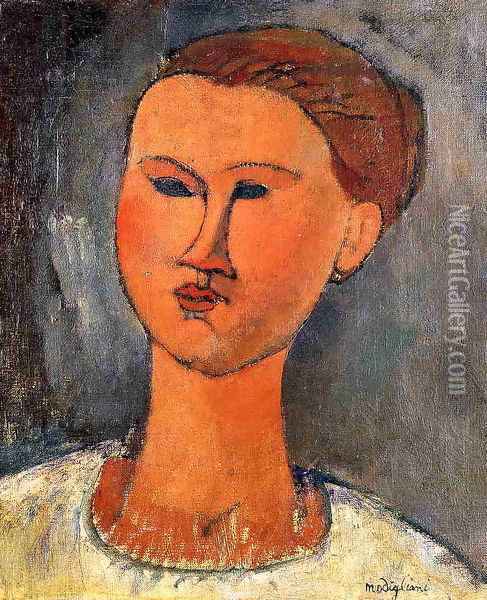 Woman's Head III Oil Painting - Amedeo Modigliani