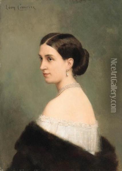 Portrait Of A Young Woman Oil Painting - Leon Francois Comerre