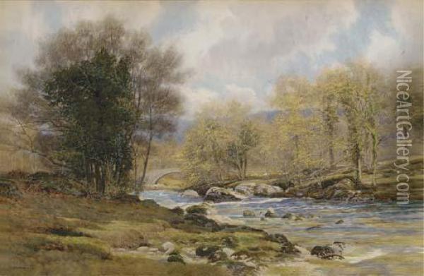 River Landscape Oil Painting - George, Captain Drummond-Fish