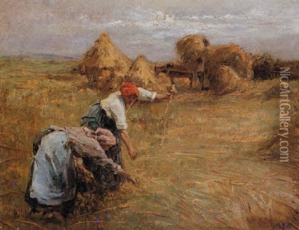 Haymaking Oil Painting - Eugene Labitte