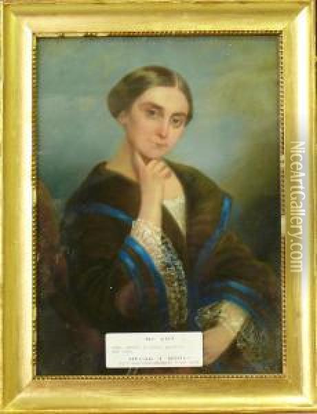 Portratt Av Henrietta Von Duben Oil Painting - Maria Rohl