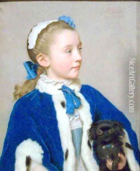Portrait of Maria Frederike van Reede Athlone at Seven Years of Age Oil Painting - Etienne Liotard