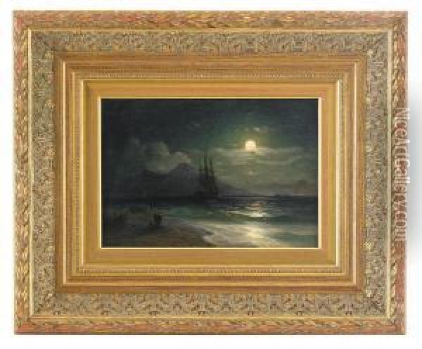 View Of The Night Sea Oil Painting - Ivan Konstantinovich Aivazovsky