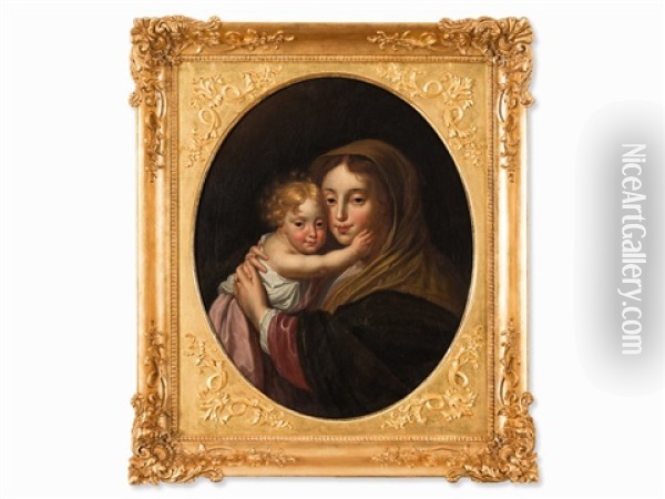 Mary With Childs Oil Painting - Paulus Moreelse