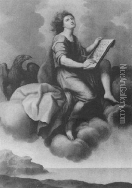 Saint John The Evangelist In Glory Oil Painting - Innocenzo di Pietro (da Imola) Francucci