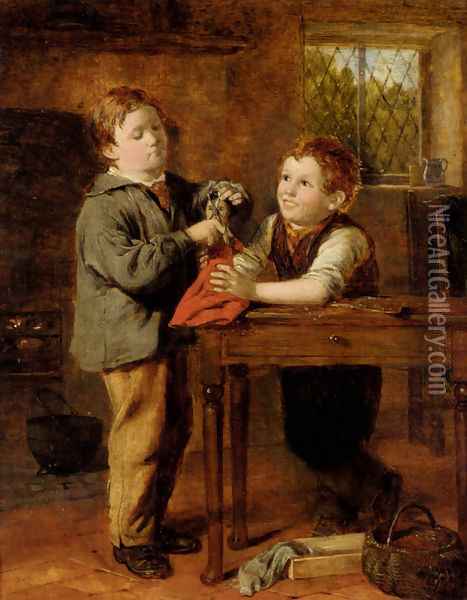 The Young Barber Oil Painting - William Hemsley