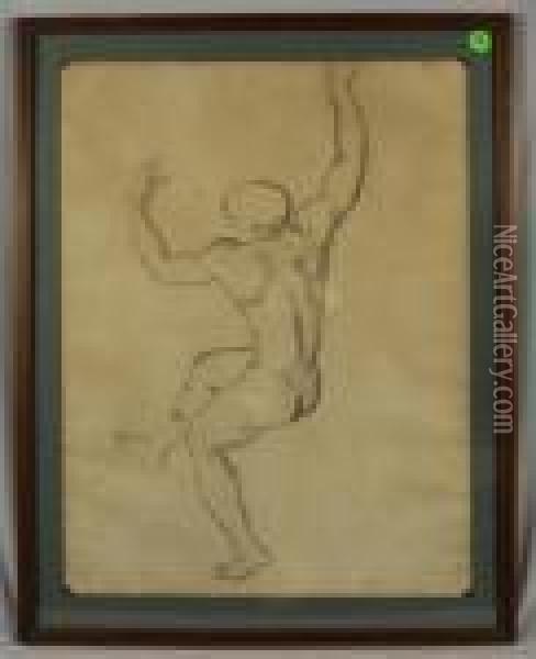 Study Of A Nude Male Oil Painting - John Singer Sargent