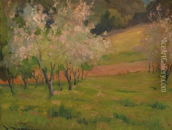 Springtime Orchard Oil Painting - Jean Mannheim