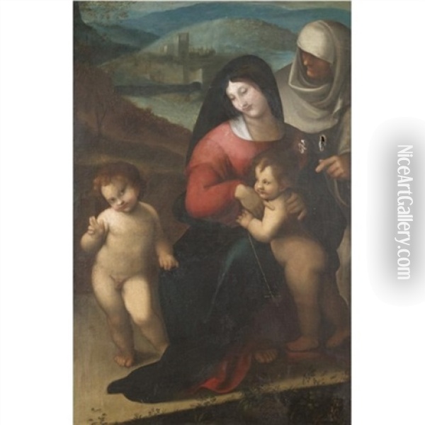 The Madonna And Child Oil Painting - Domenico Beccafumi