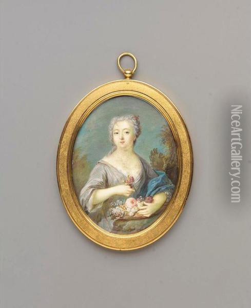Marie Anne Masse (d.1774) Oil Painting - Jean Baptiste Masse