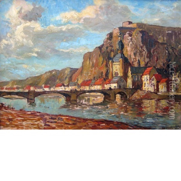 Town Of Dinant Oil Painting - Charles Dankmeijer