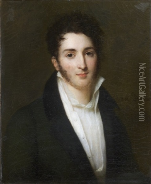Portrait D'homme Oil Painting - Marie-Genevieve Bouliard