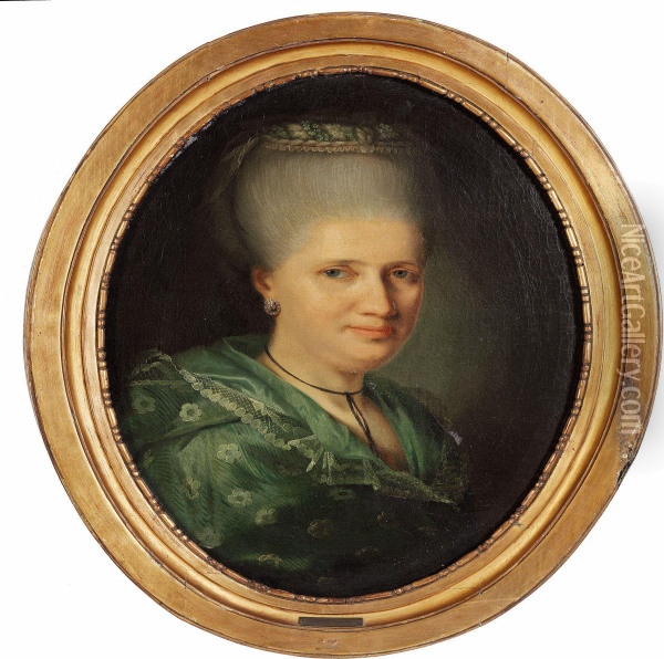 Portrait Of Johanne Maria Mylius Oil Painting - Jens Juel