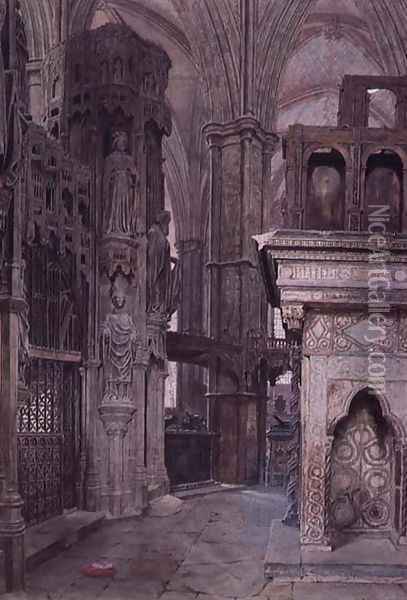 Edward the Confessor's Chapel, Westminster Abbey Oil Painting - George Price Boyce