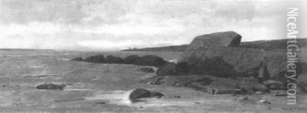 Seashore At Annisquam Oil Painting - Albion Harris Bicknell