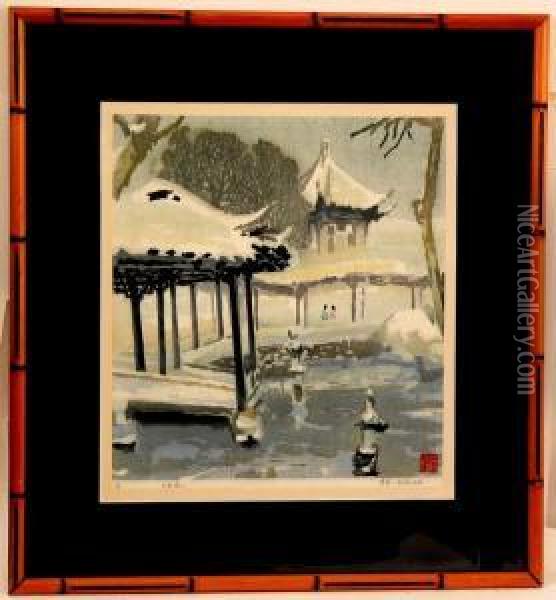 Snow Scene L9alb Oil Painting - Chen Shi