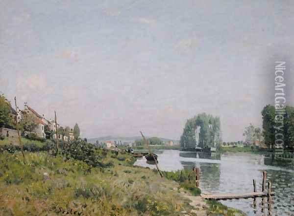 Ile Saint-Denis, 1872 Oil Painting - Alfred Sisley