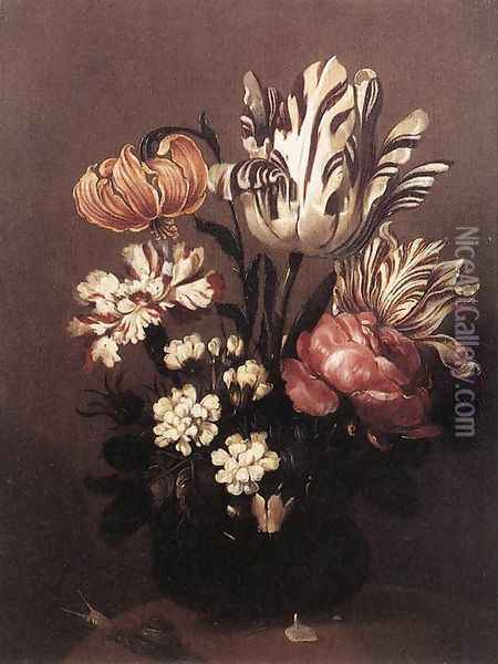 Flower Piece 1644 Oil Painting - Hans Bollongier