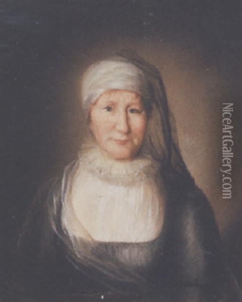 Portraet Af Christina Eleonora Louise Wiisberg F. Engelbrecht Oil Painting - Carl (John Charles Frederick) Viertel