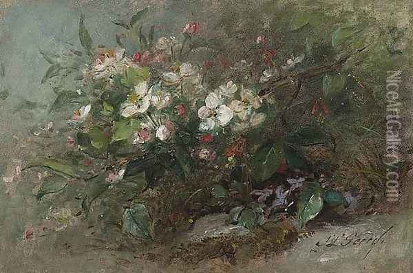 Apple Blossoms Oil Painting - Samuel Lancaster Gerry