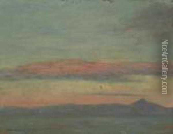 Sonnenuntergang Oil Painting - Hermann Struck