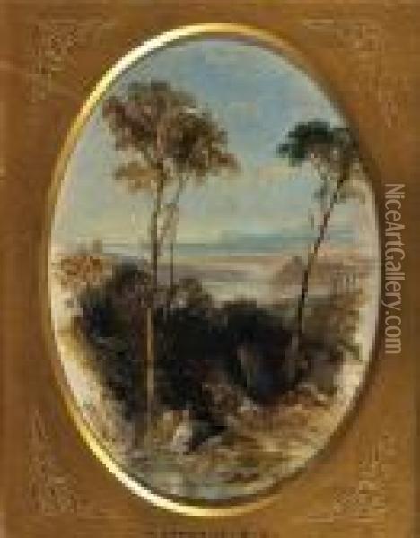 Classical Italianate Landscape Oil Painting - Thomas Creswick