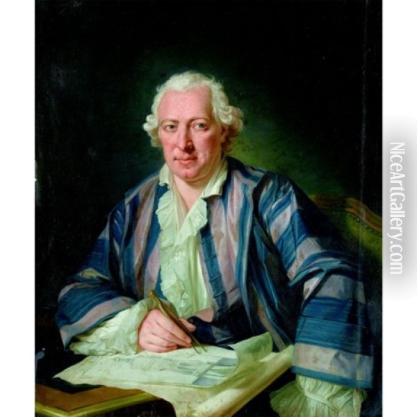 Portrait D'un Architecte Oil Painting - Per Krafft the Elder