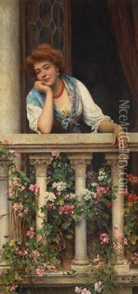 Lovelorn Oil Painting - Eugen von Blaas