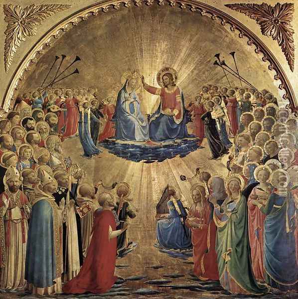 The Coronation of the Virgin Oil Painting - Giotto Di Bondone