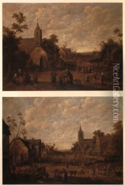 Village Scenes Oil Painting - Joost Cornelisz. Droochsloot