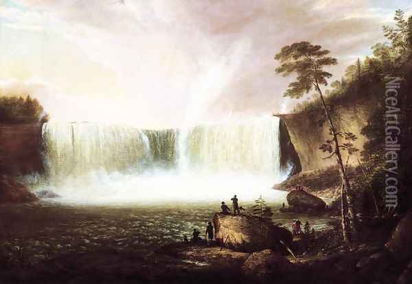 View of Niagara Falls (no.1) Oil Painting - Alvan Fisher