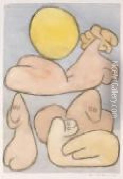 Der Torso Und Die Seinen, Bei Vollmond Oil Painting - Paul Klee