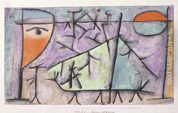 Sonnen Untergang Oil Painting - Paul Klee