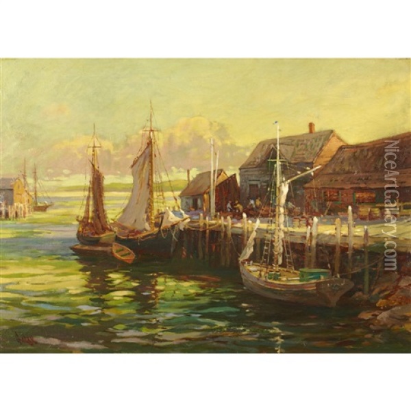 Portuguese Fisherman Oil Painting - Robert Ford Gagen