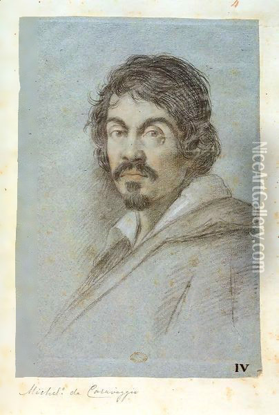 Portrait of Michelangelo Merisi da Caravaggio Oil Painting - Ottavio Leoni