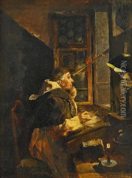 Der Astrologe Oil Painting - Heinrich Schlitt