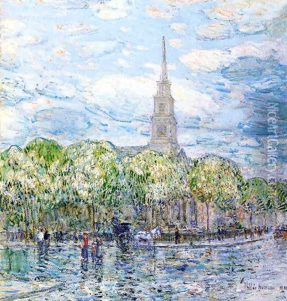 Saint Mark's in the Bowery Oil Painting - Frederick Childe Hassam