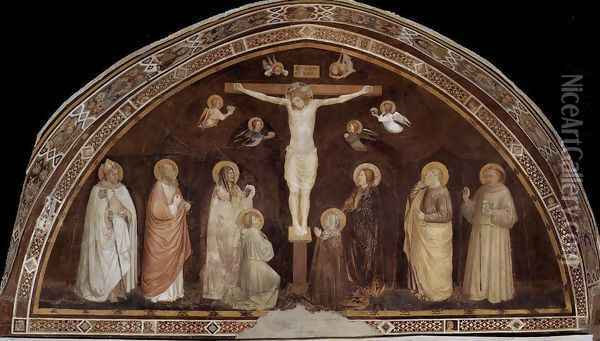 Crucifixion c. 1344 Oil Painting - Puccio Capanna