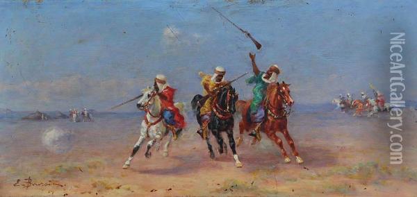 Arabskie Popisy Oil Painting - Edouard Houssin