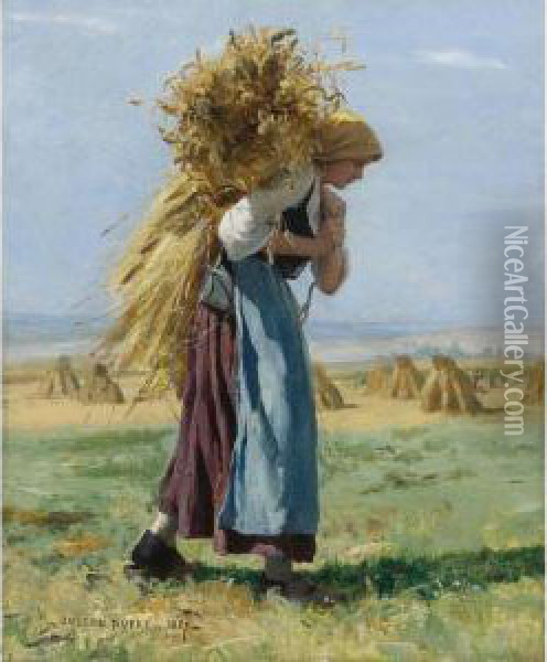 In The Fields Oil Painting - Julien Dupre