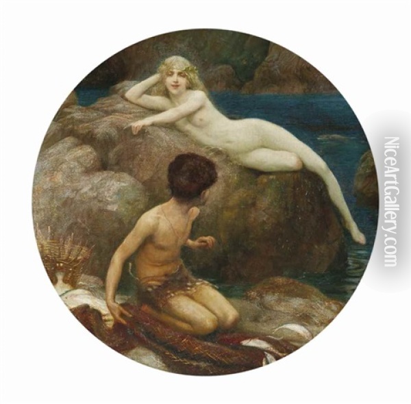 The Naiad's Pool Oil Painting - Herbert James Draper