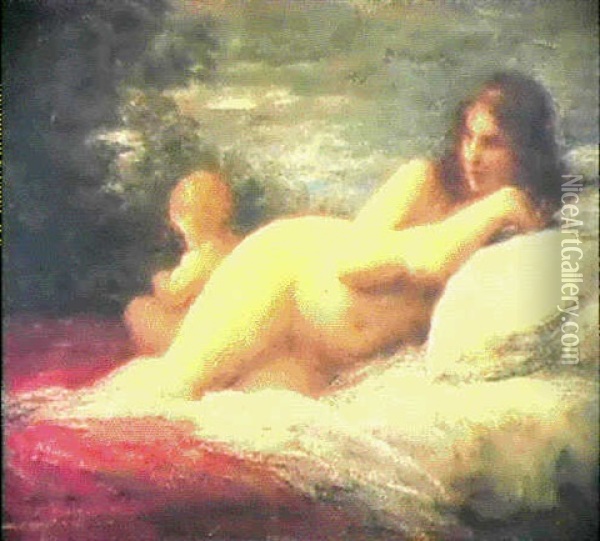 Venus Et L'amour Oil Painting - Henri Fantin-Latour