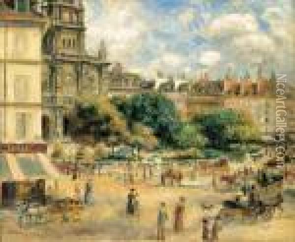 Place De La Trinite Oil Painting - Pierre Auguste Renoir