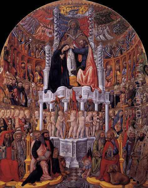 Coronation of the Virgin 1444 Oil Painting - Antonio Vivarini